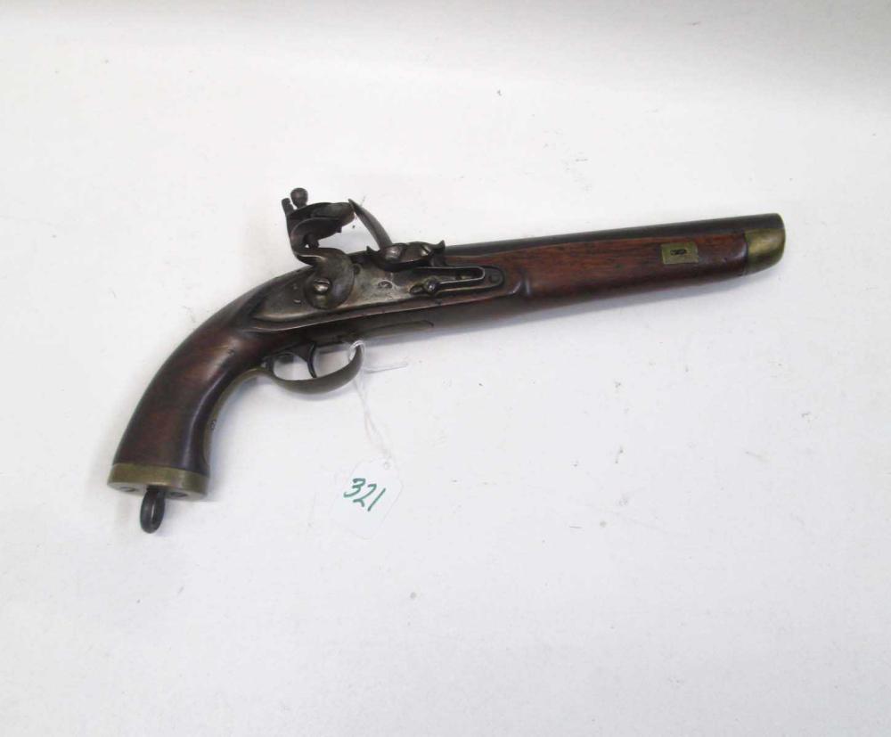 ANTIQUE BELGIAN FLINTLOCK SEA PISTOL  315cab