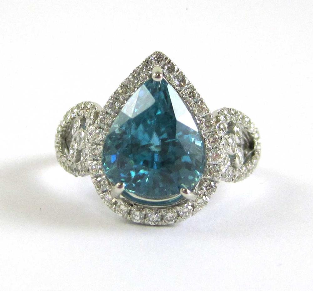 BLUE ZIRCON DIAMOND AND FOURTEEN 315cf3