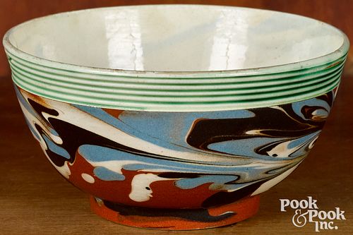 SMALL MOCHA BOWL WITH MARBLEIZED 315d01