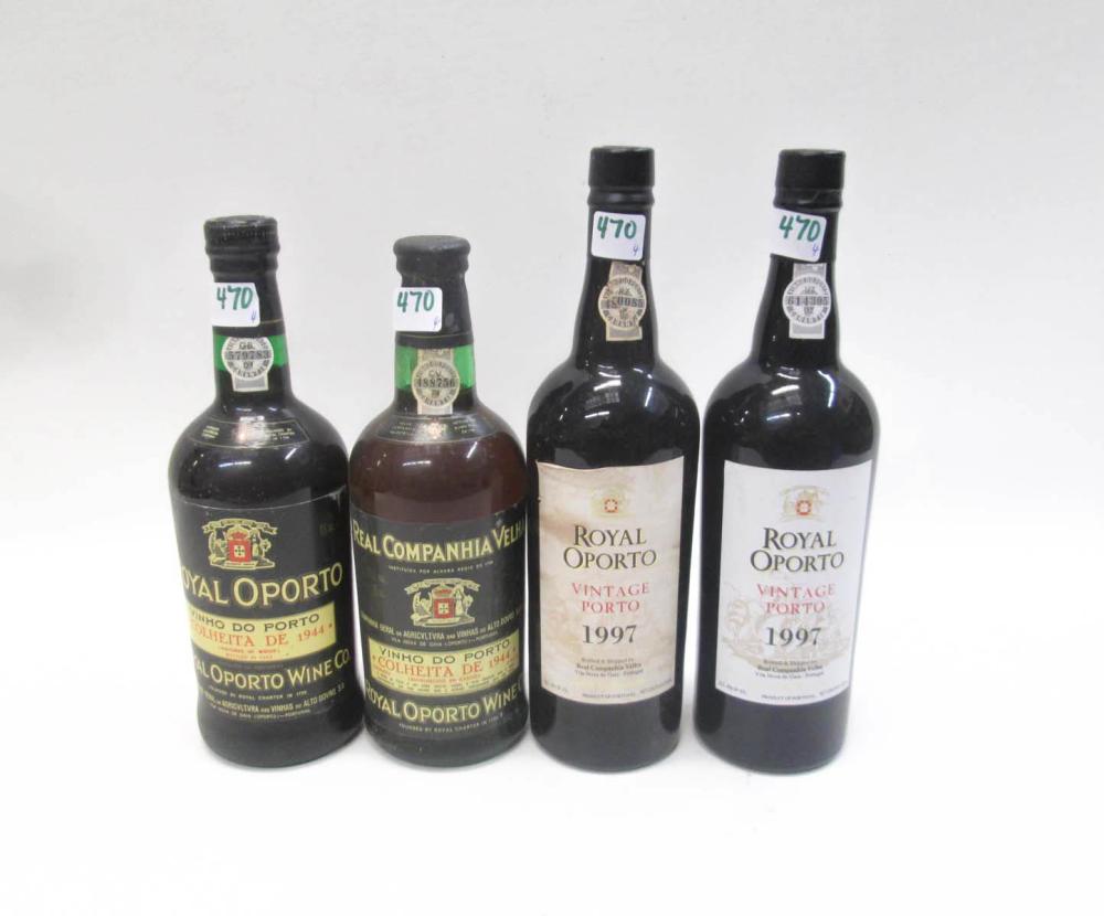 FOUR BOTTLES OF VINTAGE PORT, ROYAL