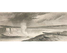 Engraving: Niagara Falls, from a painting