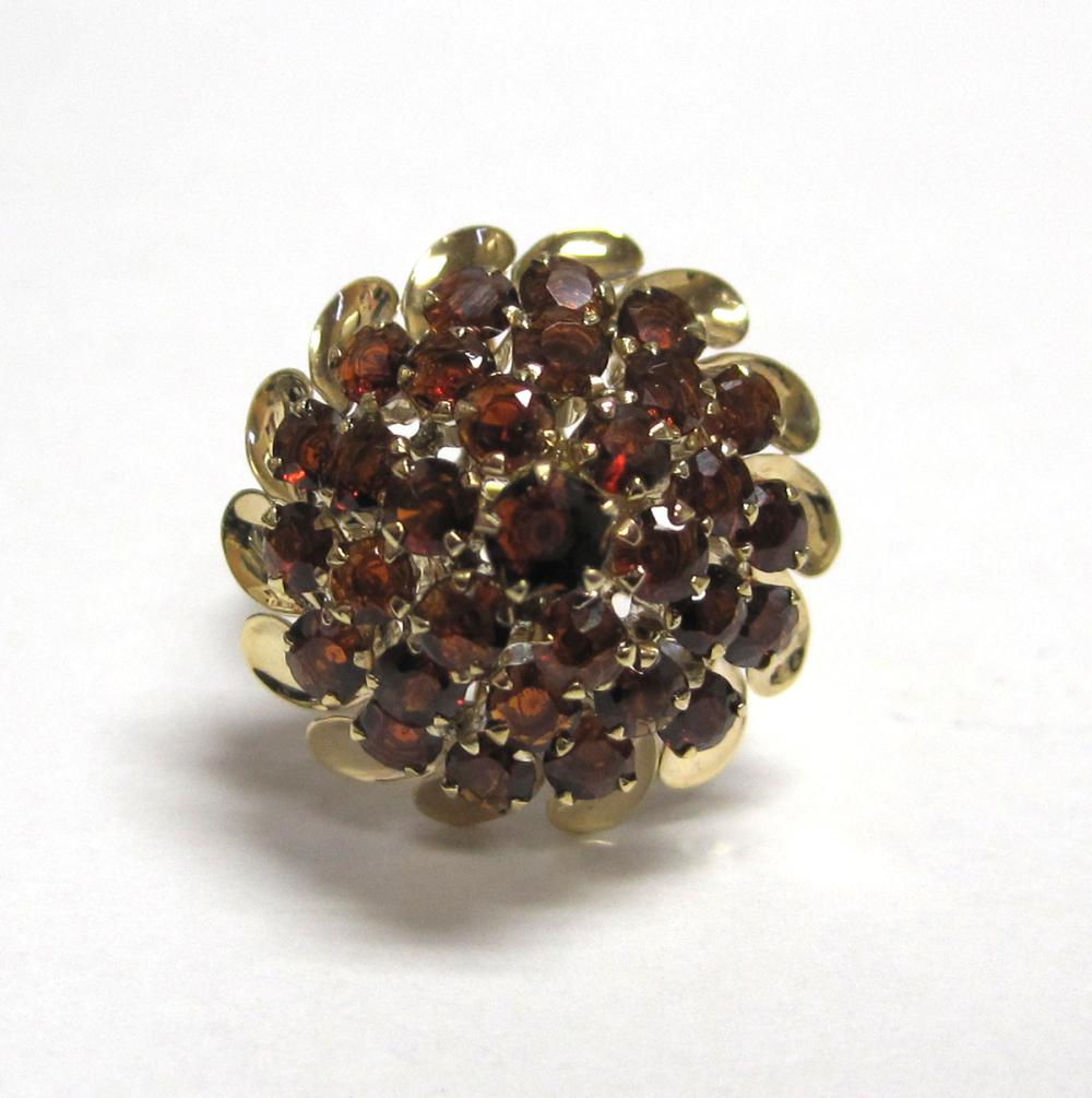 GARNET AND FOURTEEN KARAT GOLD