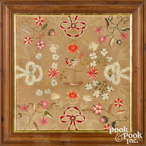 LARGE EMBROIDERED PANEL 19TH C Large 315e41