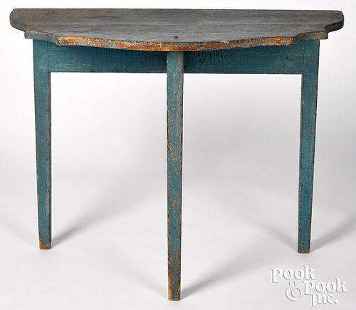 PAINTED PINE PIER TABLE, 19TH C.Painted