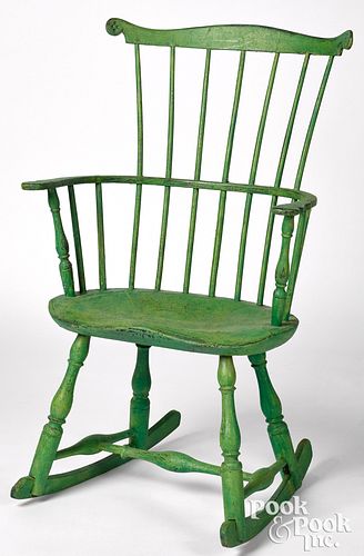 FANBACK WINDSOR ROCKING CHAIR,