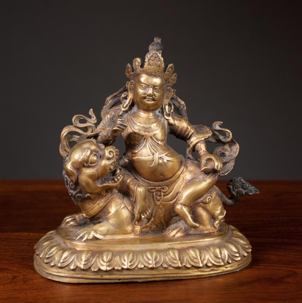 CHINESE GILT BRONZE FIGURAL SCULPTURE  315ed1