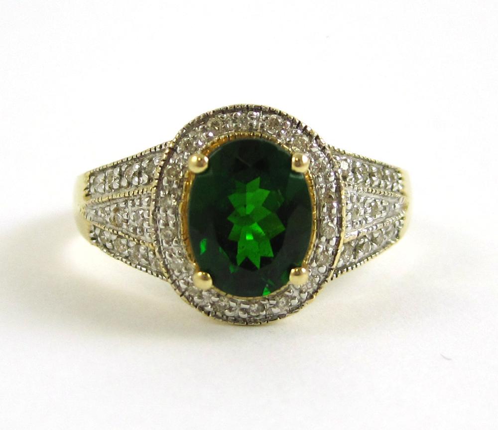 CHROME DIOPSIDE DIAMOND AND FOURTEEN 315eef