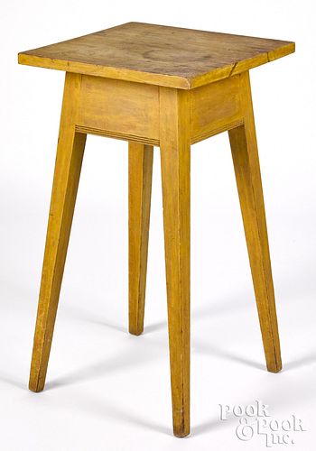 PAINTED PINE SPLAY LEG STAND, 19TH