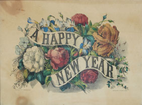 Currier Ives print A Happy 4efea