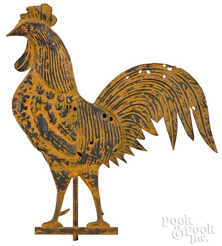 SWELL BODIED COPPER ROOSTER WEATHERVANE
