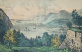 Currier & Ives print: "View From