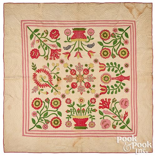 APPLIQUé ALBUM QUILT, CA. 1870Appliqué