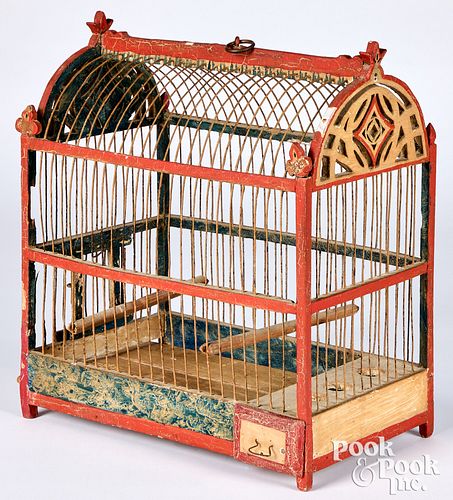 VICTORIAN PAINTED BIRDCAGE 15 315f62