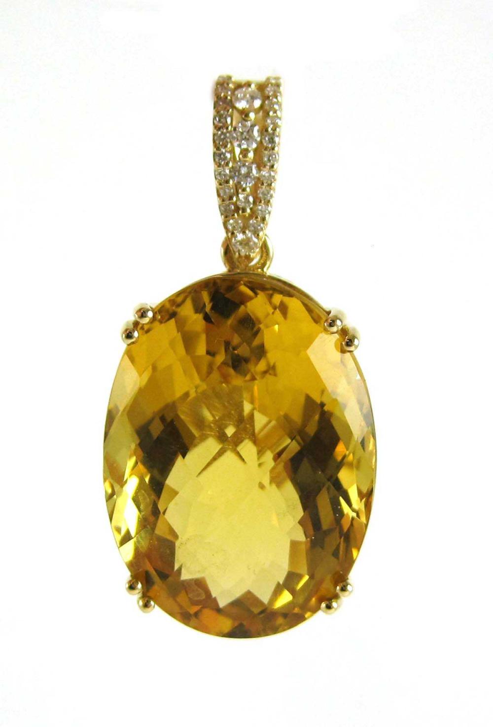 CITRINE DIAMOND AND FOURTEEN KARAT 315fd2