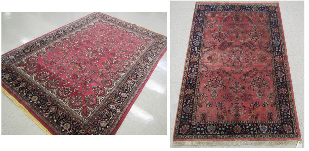 TWO HAND KNOTTED ORIENTAL RUGS,