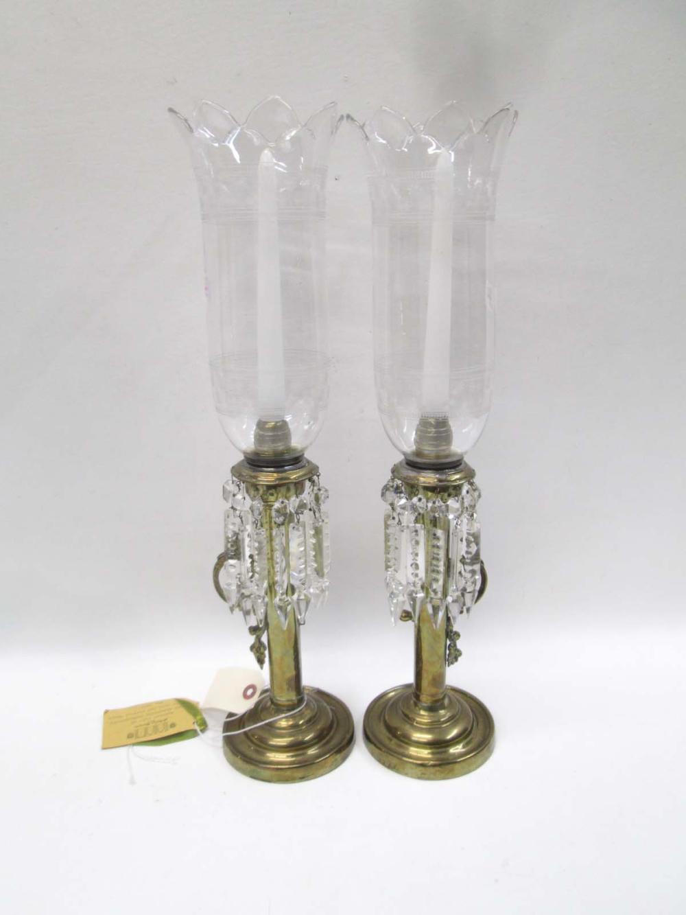 PAIR OF RUSSIAN BRASS HURRICANE