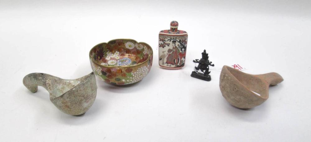 FIVE ASSORTED ASIAN ITEMS, COMPRISED