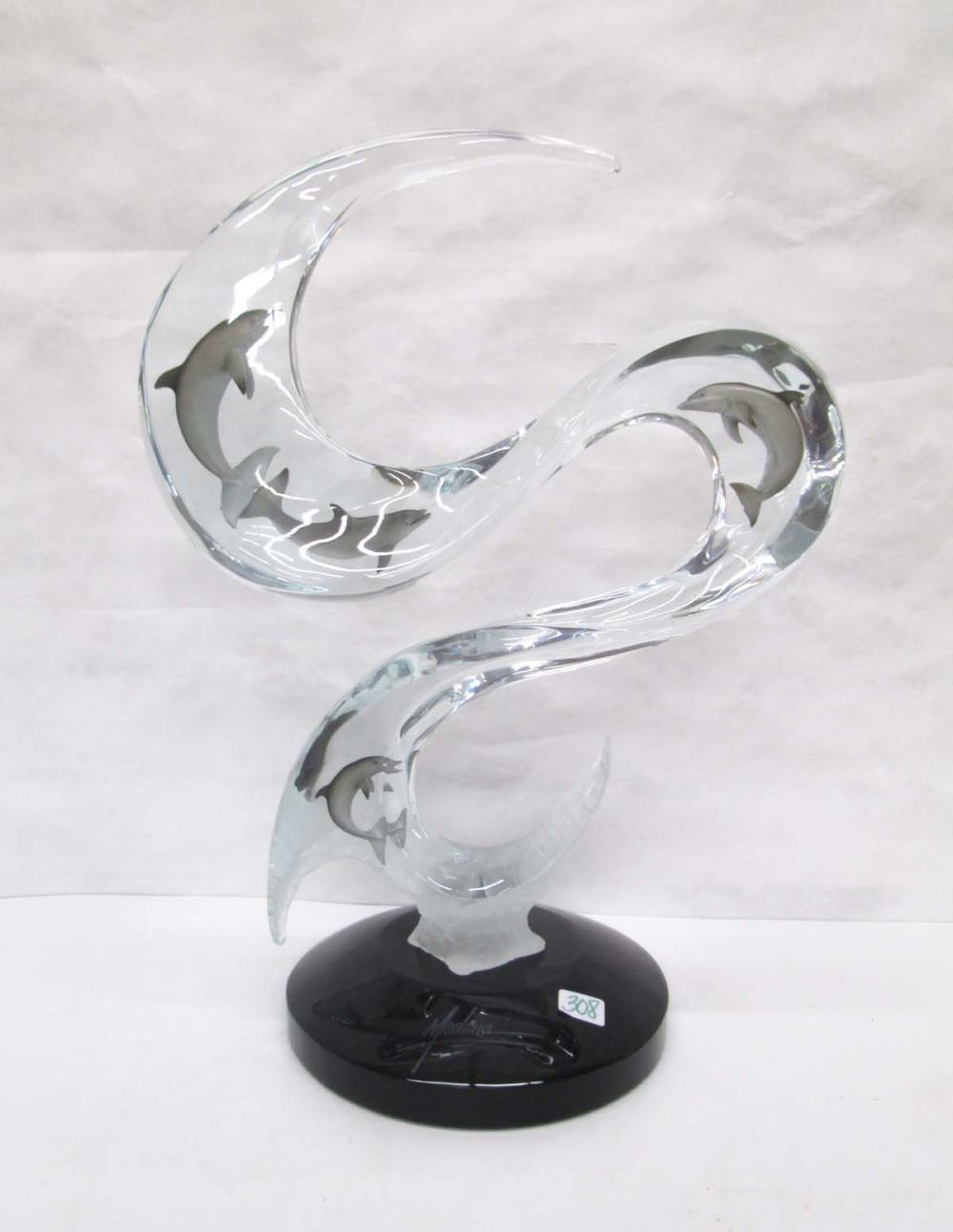 DAN MEDINA BRONZE AND LUCITE SCULPTURE  316078