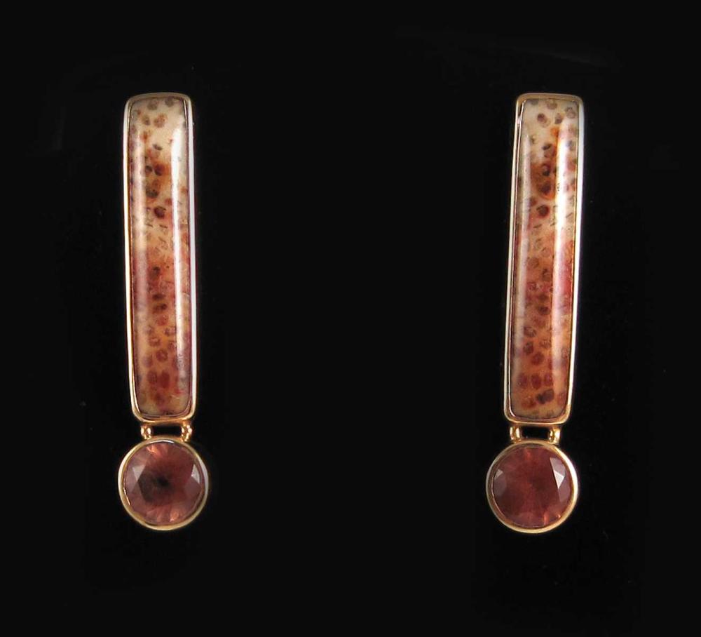 PAIR OF JAN DAGGET OREGON SUNSTONE 3160c2