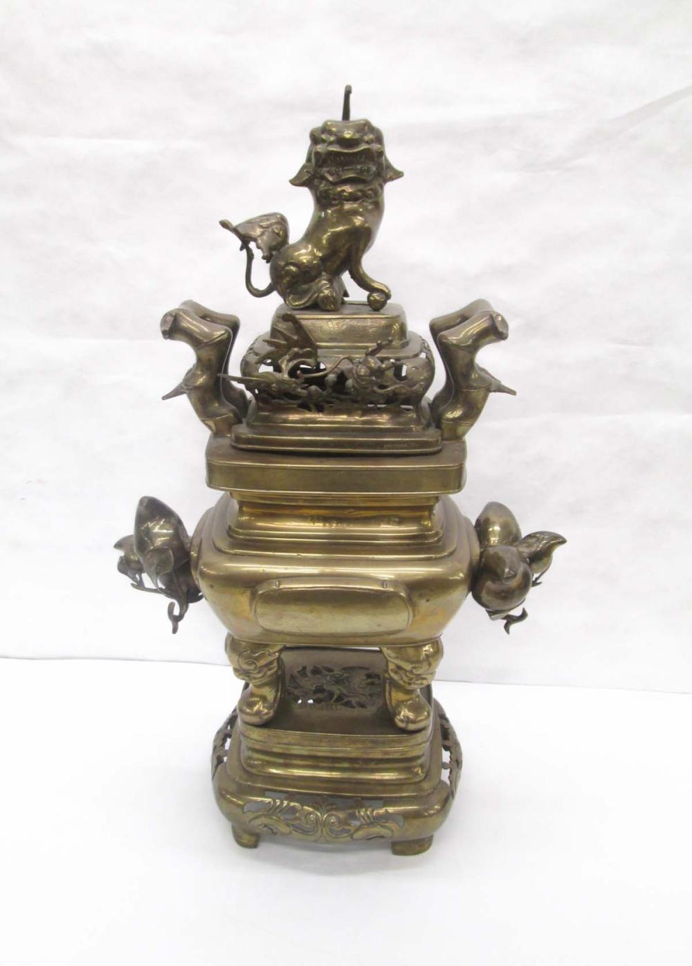 CHINESE EXPORT BRASS CENSER AND 31610b