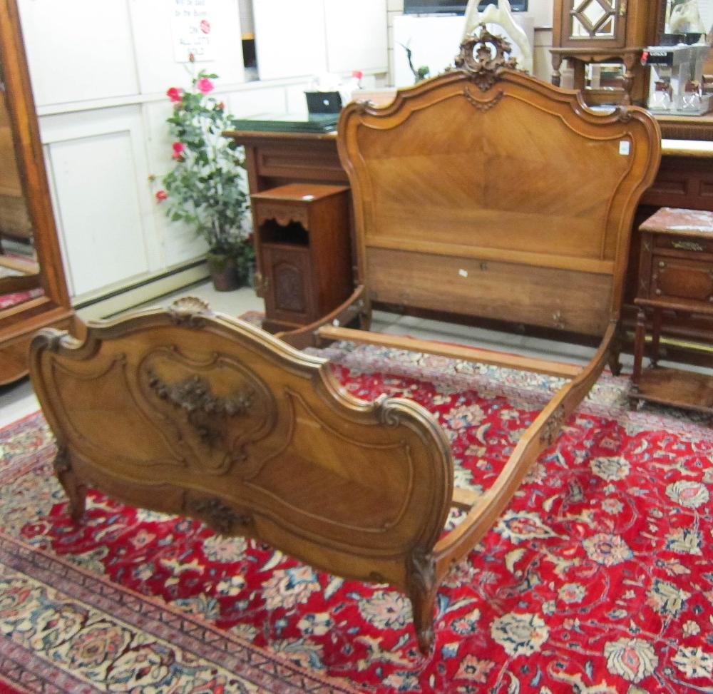 LOUIS XV STYLE CARVED WALNUT DOUBLE 316104