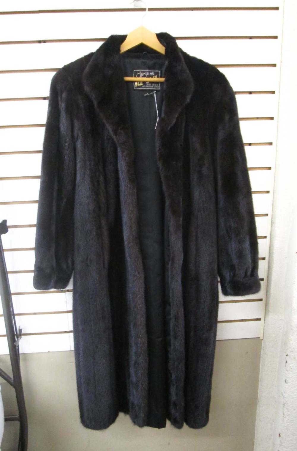 FULL LENGTH MINK COAT DARK BROWN 31613d