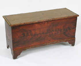 Antique mixed wood blanket box/trunk/chest