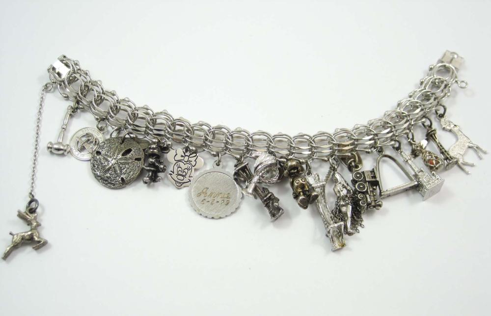 STERLING SILVER CHARM BRACELET  316180