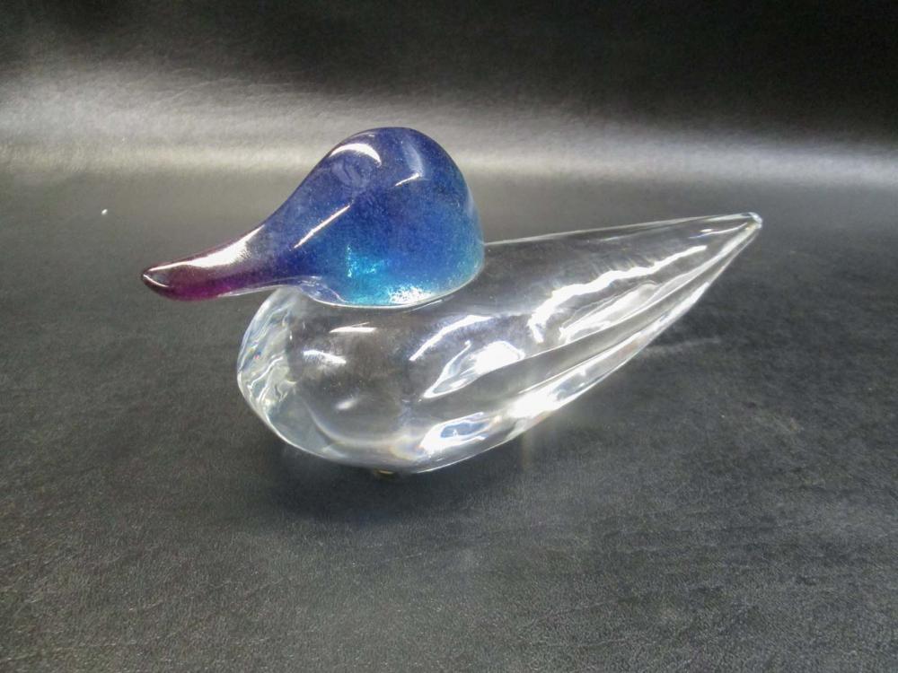 DAUM FRANCE CRYSTAL DUCK SCULPTURE  316198