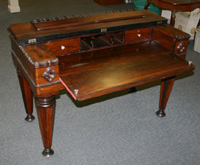 Mahogany and rosewood spinet desk