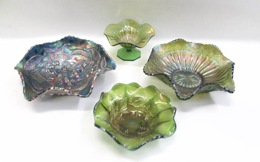 FOUR MILLERSBURG CARNIVAL GLASS 3161b7