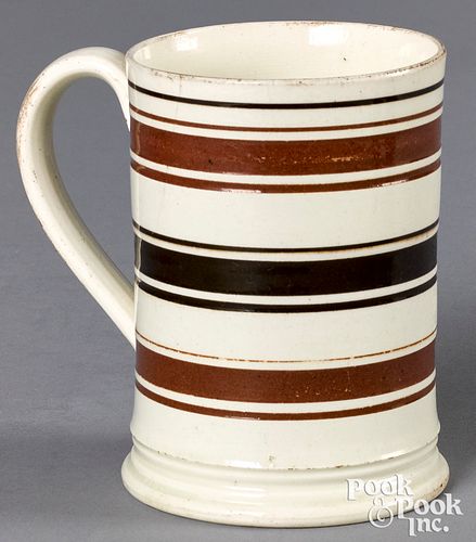 MOCHA MUG WITH BROWN AND TAN BANDSMocha 31626b