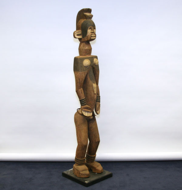 African Igbo carved female figure,