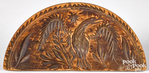 INCISED PINE HALF ROUND EAGLE BUTTERPRINTDeeply