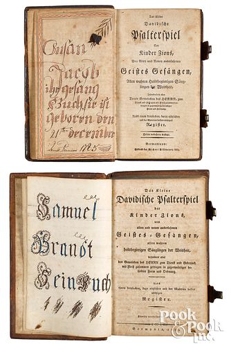 TWO PENNSYLVANIA FRAKTUR BOOKPLATESTwo