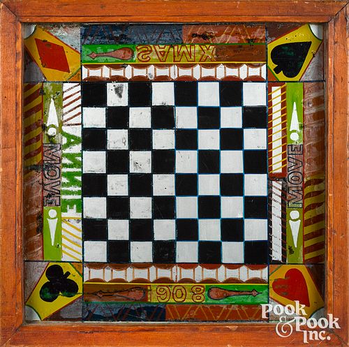 REVERSE PAINTED GAMEBOARD DATED 316300