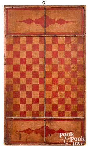 PAINTED PINE GAMEBOARD, LATE 19TH