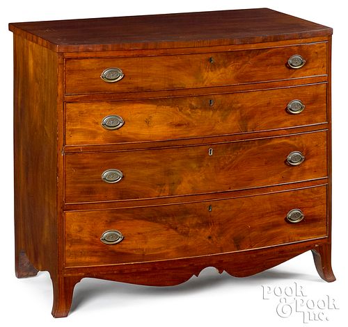 FEDERAL MAHOGANY BOWFRONT CHEST