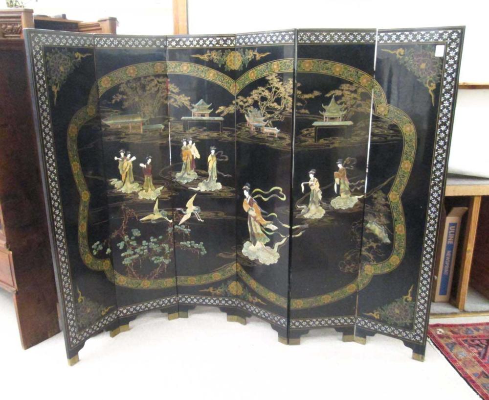 CHINESE SIX PANEL FLOOR SCREEN  31630d