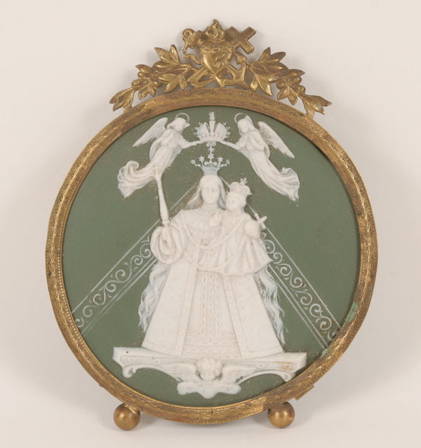 Wedgwood type jasper medallion depicting