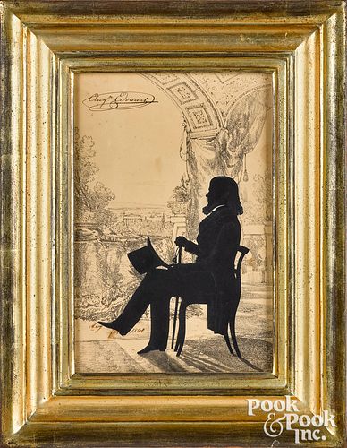 AUGUSTE EDOUART SILHOUETTE OF A 31631b