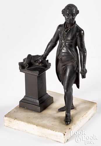 PATINATED BRONZE OF GEORGE WASHINGTON,