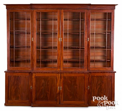 PHILADELPHIA FEDERAL MAHOGANY BREAKFRONT  316365