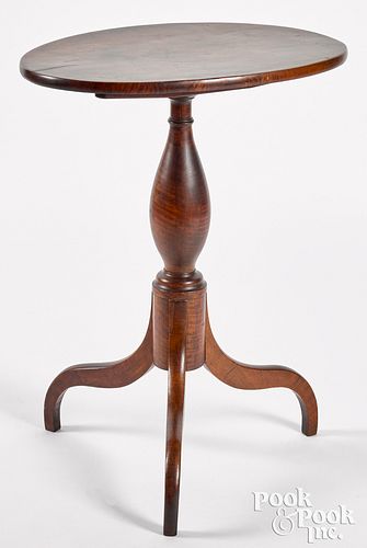 FEDERAL TIGER MAPLE CANDLESTAND,