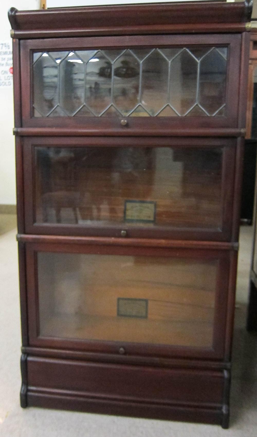 SMALL STACKING MAHOGANY BOOKCASE,