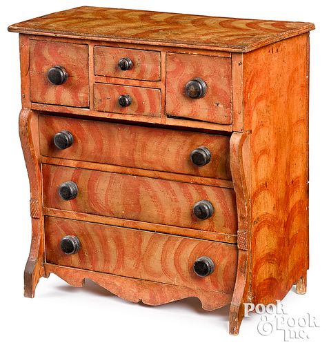 MINIATURE PAINTED PINE CHEST OF 316481