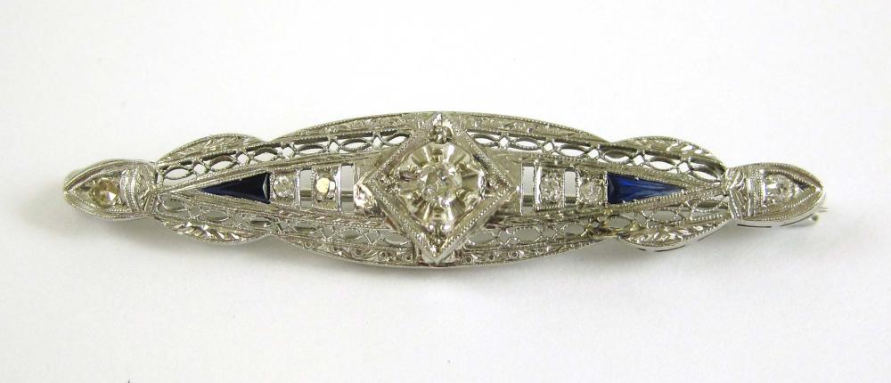 ART DECO DIAMOND SAPPHIRE AND 316488