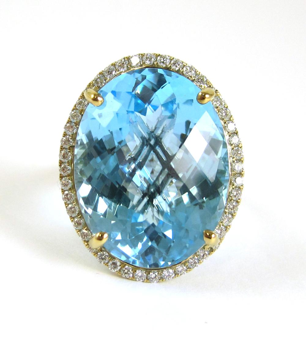 BLUE TOPAZ DIAMOND AND FOURTEEN 316515