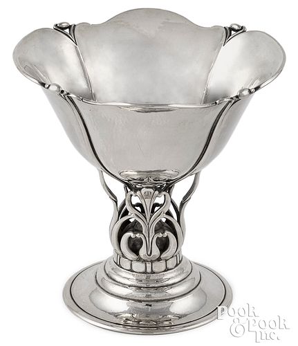 DANISH MODERN SILVER FOOTED BOWL  31652c