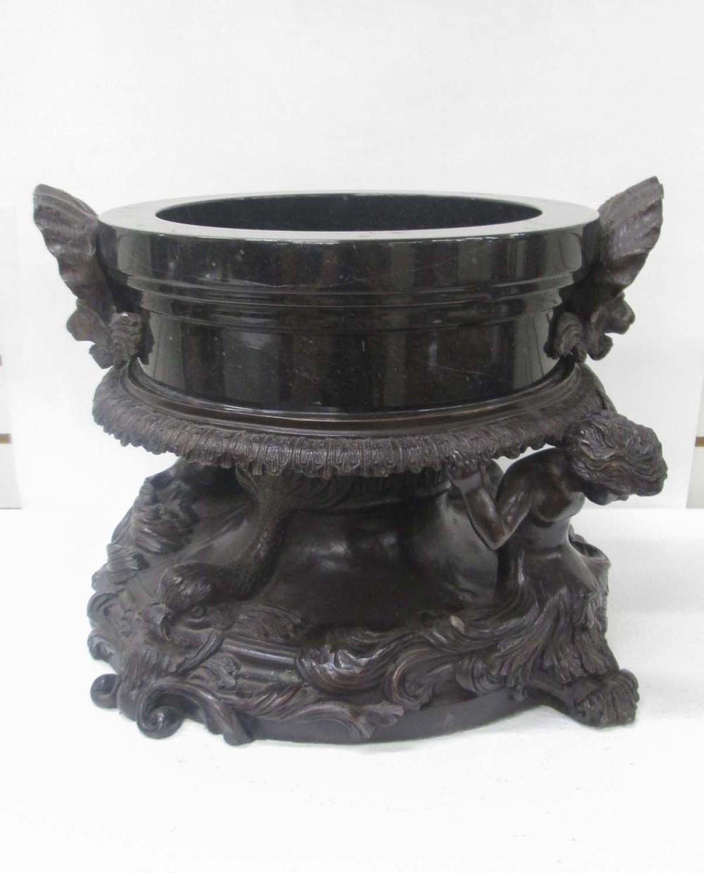 PAIR OF BRONZE AND MARBLE GARNITURE 316533